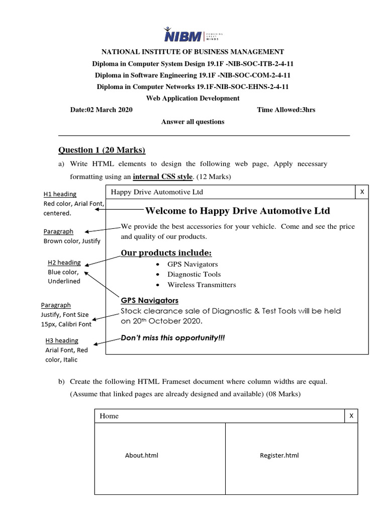DCSD 19.1F Web Application Development | PDF | World Wide Web ...