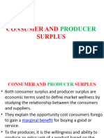Consumer Surplus and Producer Surplus