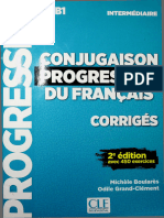 A2 B1 - Conjugaison Progressive Du Français - Corrigés