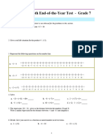 提取自End of Year Test Grade7