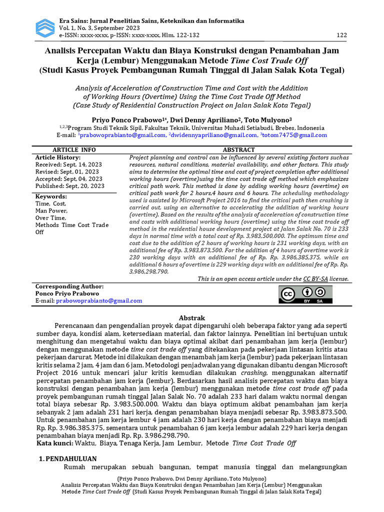 Artikel+Skripsi Priyo+Ponco+Prabowo Analisis+Percepatan+Waktu+dan+Biaya ...