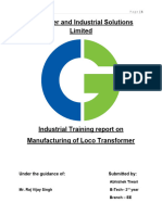 Crompton Greaves Industrial Training Report