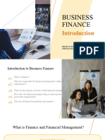 Introduction To Business Finance