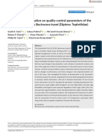 J Applied Entomology - 2022 - Gaire - Effects of Domestication On Quality Control Parameters of The Queensland Fruit Fly