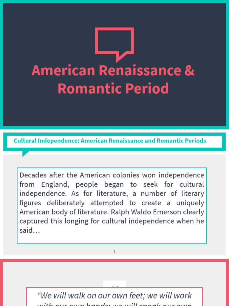 American Renaissance | PDF | Romanticism | Mental Health