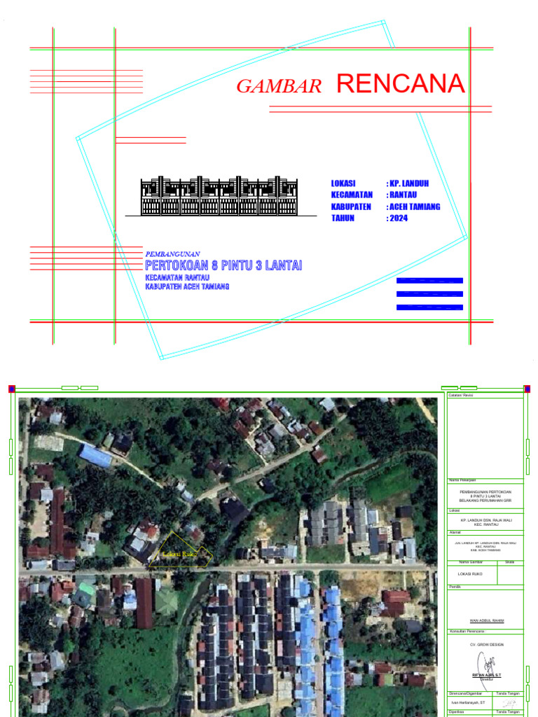 Rencana Pembangunan Ruko 8 Pintu | PDF