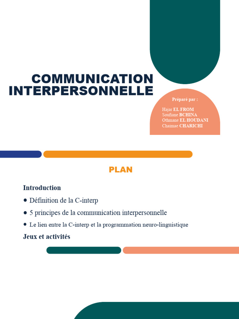 5 Principes de la Communication Interpersonnelle | PDF | la ...