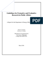 Guideline For Formative and Evaluation Research in Public Affairs