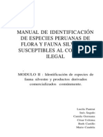 Manual de Identificacion de Especies Peruanas de Flora y Fauna Silvestre Susceptibles Al Comercio Ilegal Modulo II