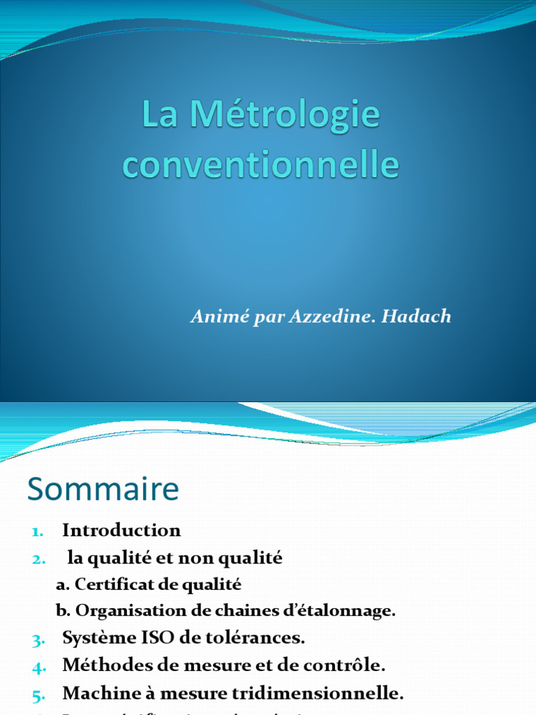 Introduction à la métrologie des surfaces | PDF | État de surface