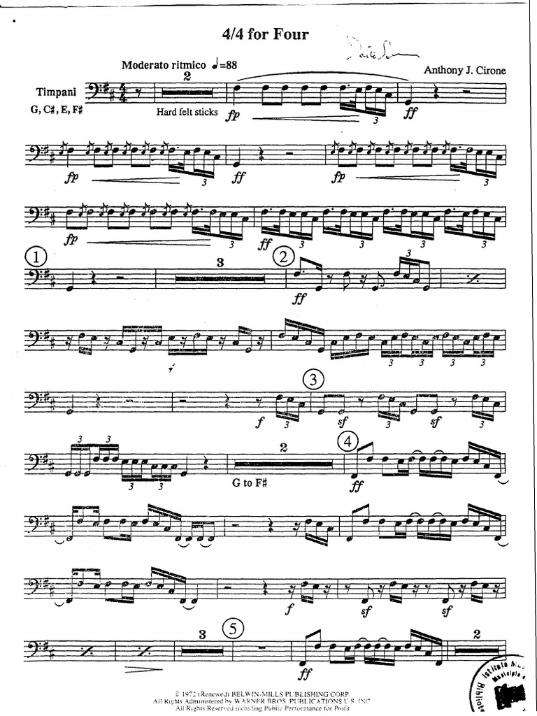 Cirone 4x4 Timpani | PDF