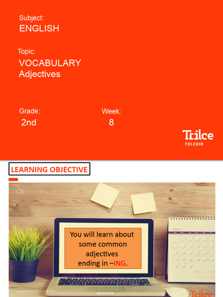 Common -ING Adjectives for 2nd Grade | PDF