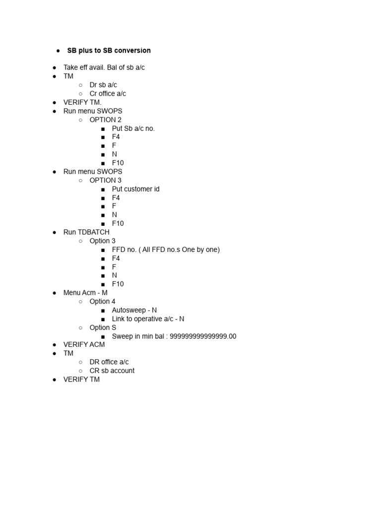 SB Plus To SB Conversion | PDF