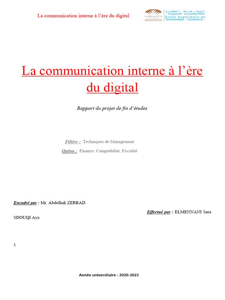 Communication interne à l'ère digitale | PDF | la communication | Business