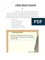 How To Write About Yourself
