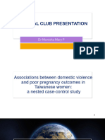Journal Club Presentation - Case Control Study