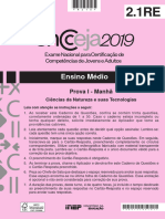 Encceja 2019 Ciências Da Natureza