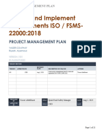 Create and Implement Requirements Iso - Fsms 22000 - 2018