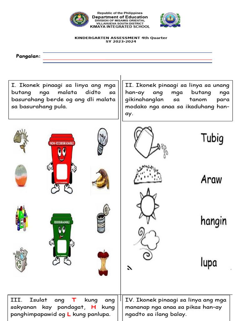 Periodical Test Kinder Q4 Final Pdf