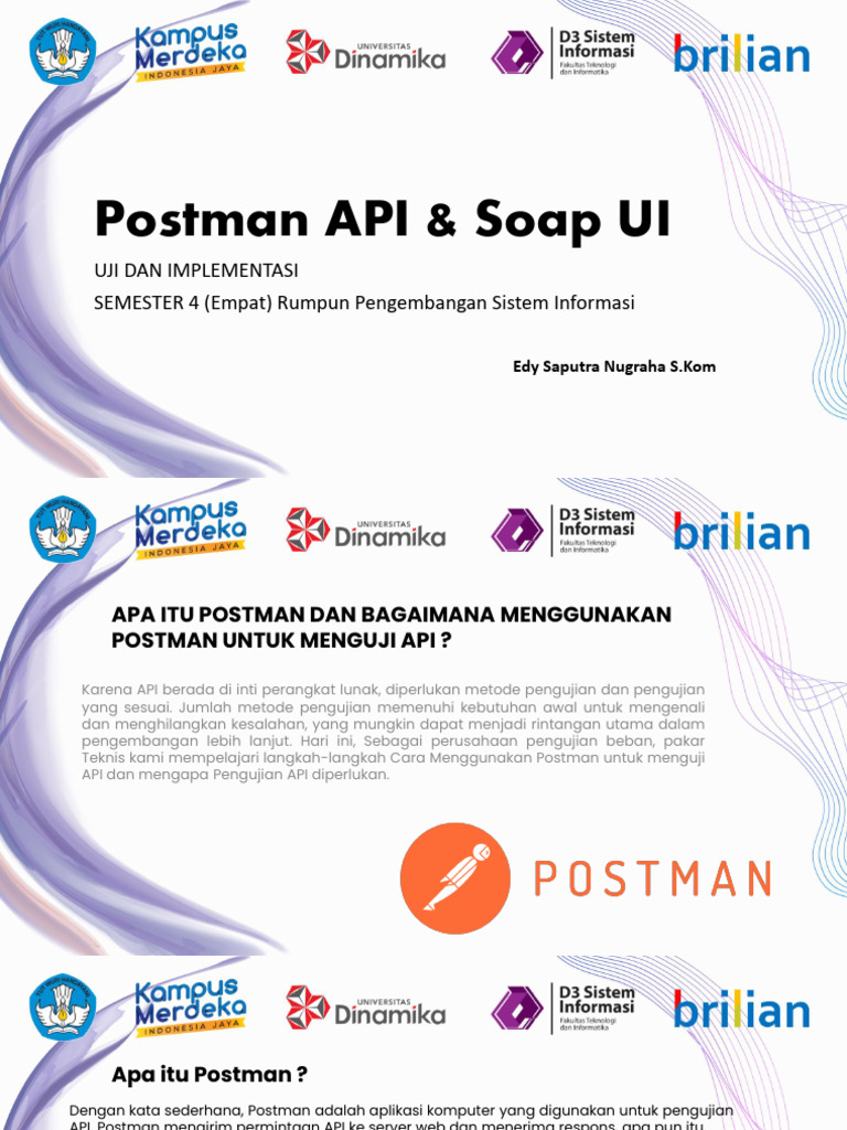 Pengujian API dengan Postman dan SoapUI | PDF
