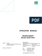 Resistomat Model 2320-V001: Operation Manual