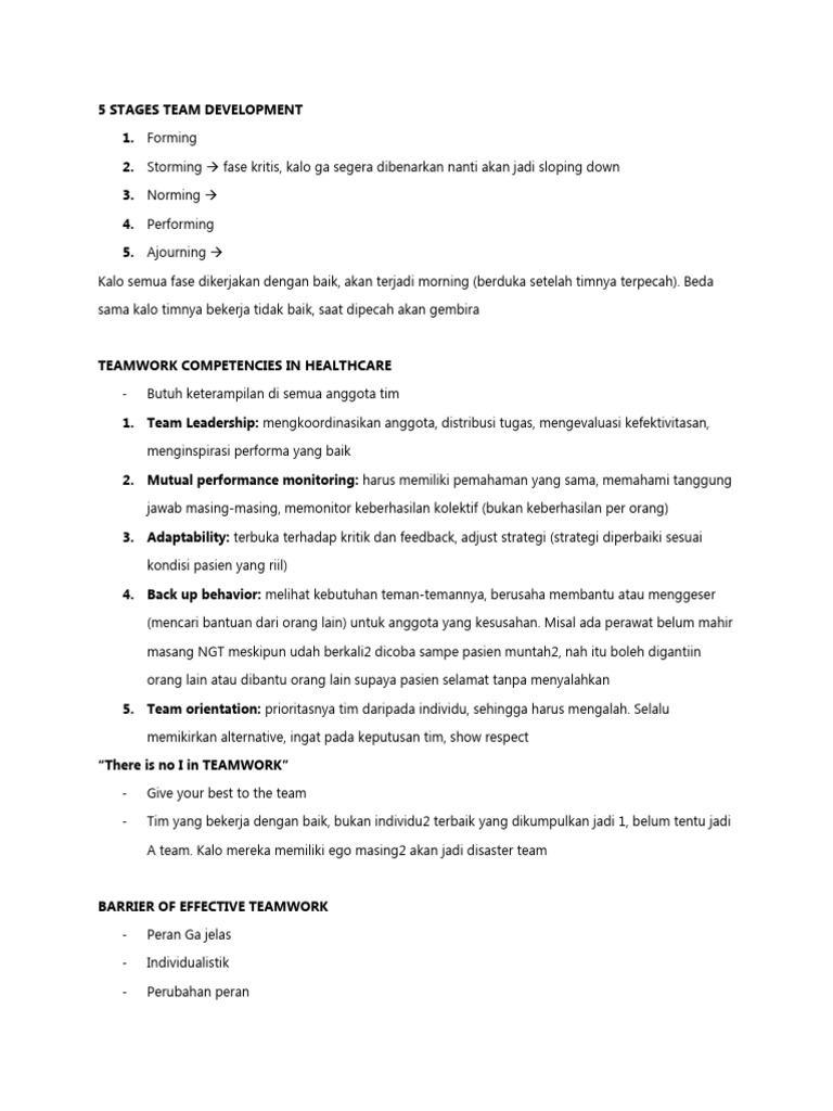 5 Stages Team Development Pdf