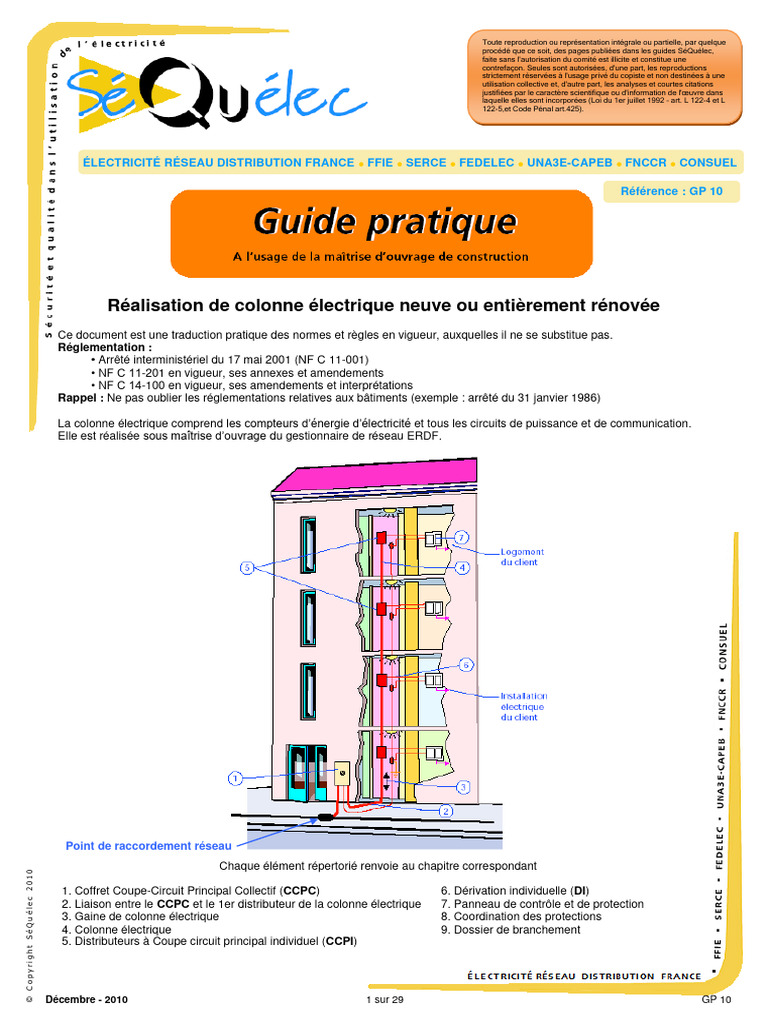 Réalisation de Colonne Électrique Neuve Ou Entièrement Rénovée | PDF ...