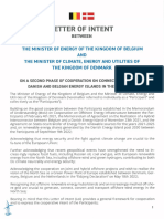 Letter of Intent Belgium-Denmark On Connections Between Energy Islands in The North Sea