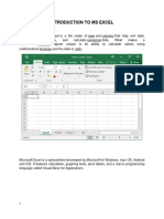 Advance Excel front page