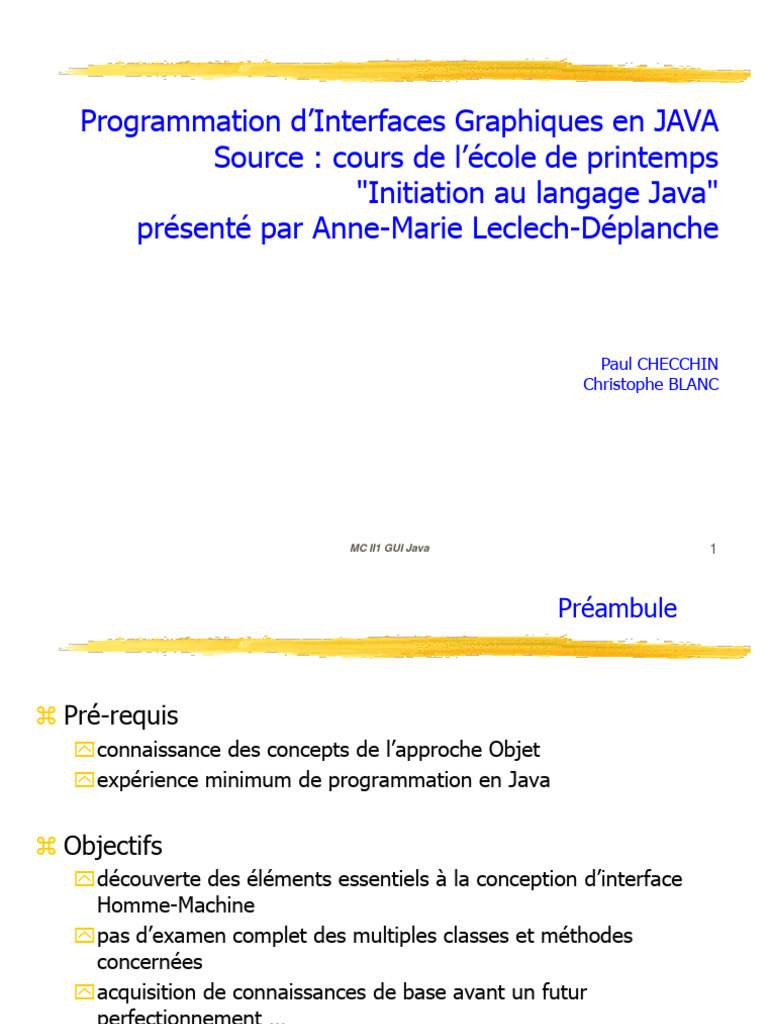 Interfaces Graphiques en Java Swing | PDF | Java (Langage de ...