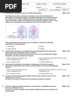 Class 10 Nutrition Test