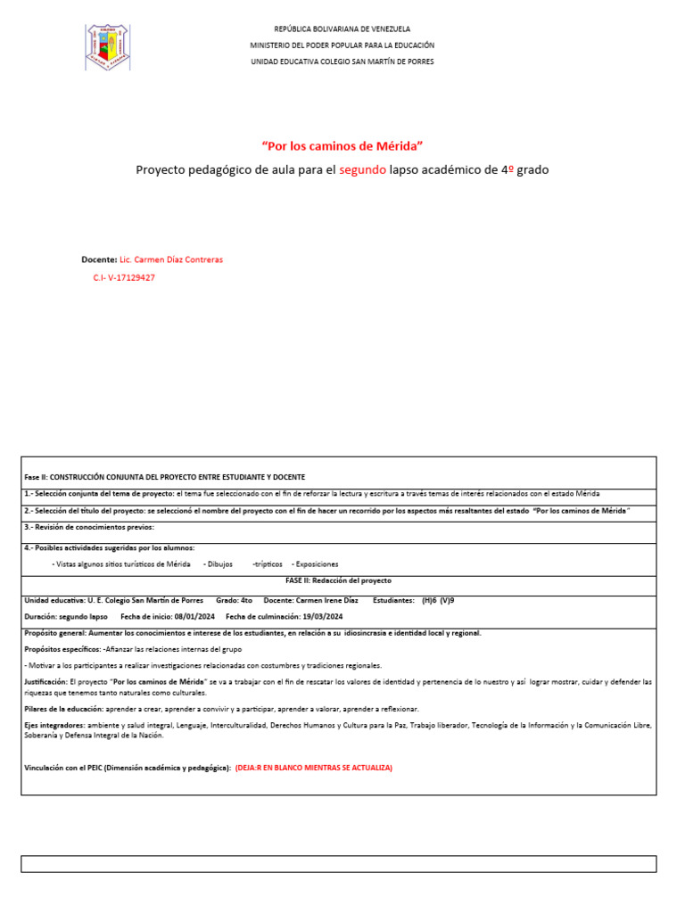 Planificacion II Lapso | PDF | Evaluación | Aprendizaje