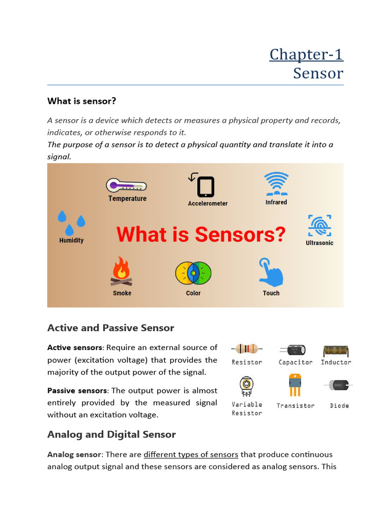 Overview of Analog and Digital Sensors | PDF | Sensor | Ultrasound