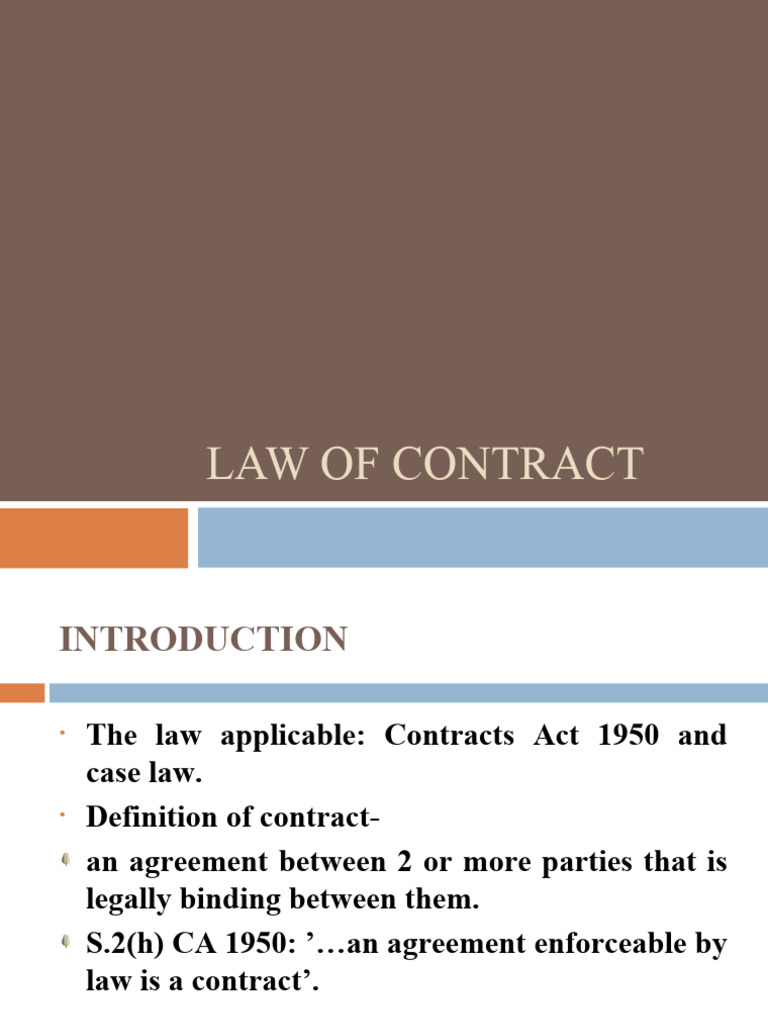 LAW of CONTRACT (Offer & Acceptance) - 2 | PDF | Offer And Acceptance ...