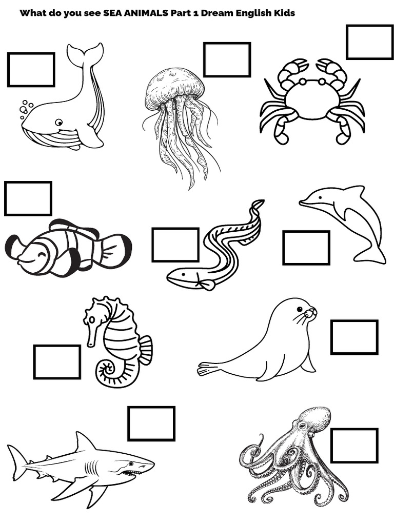 What Do You See SEA ANIMALS Part 1 Dream English Kids | PDF