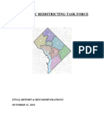 Ward 7 Anc Redistricting Task Force: Final Report & Recommendations OCTOBER 11, 2011