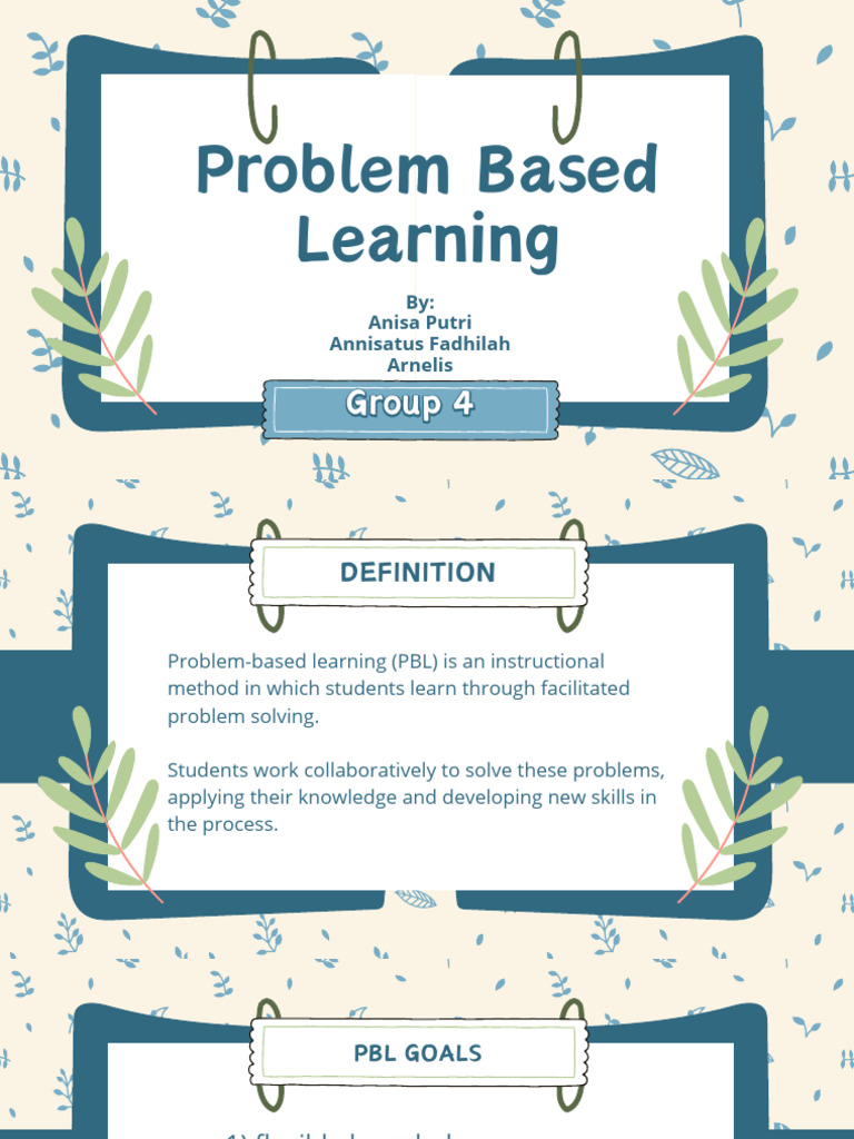 Group 4 - Problem Based Learning | PDF | Pedagogy | Change
