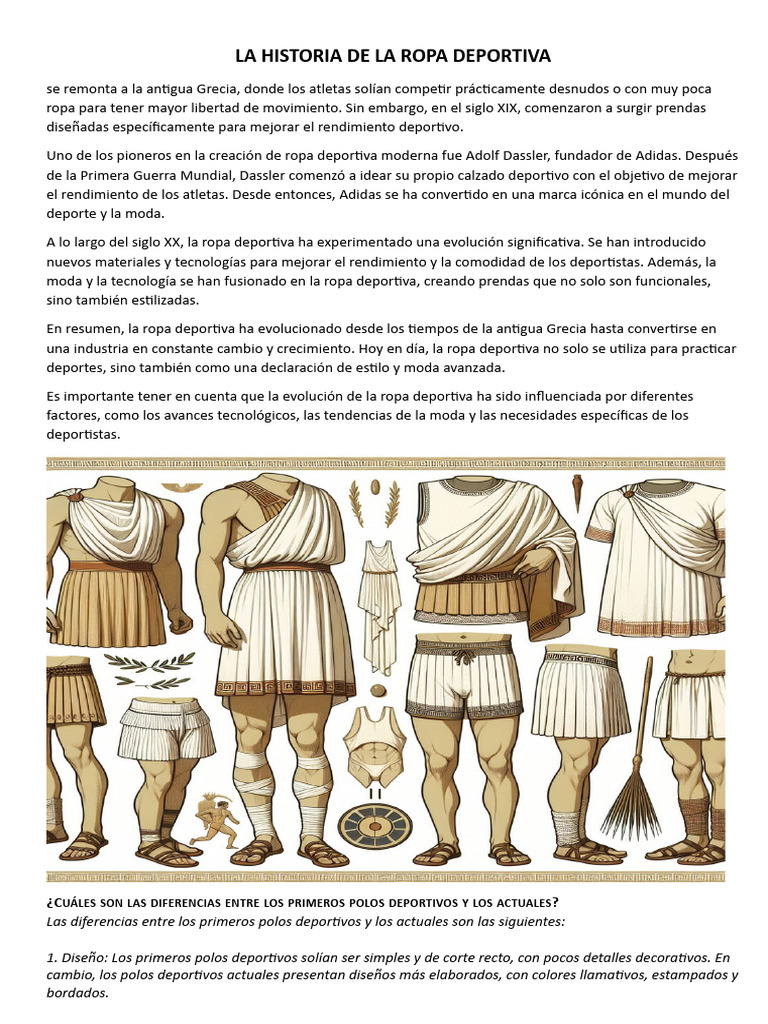 Evolución de la Ropa Deportiva | PDF | Moda | Ropa