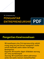 Pengantar Entrepreneurship - MK - Entrepreneurship