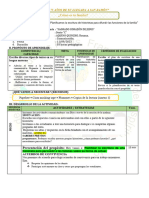 Sesion de Aprendizaje Planificamos La Escritura de Una Historieta