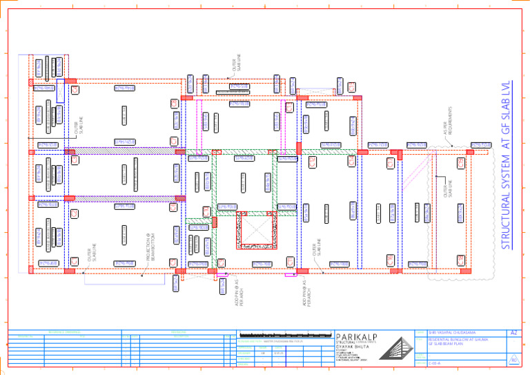 GF Slab Beam Plan for Residential Bungalow | PDF