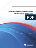 Language Acquisition Guide For Use From September 2020januar en
