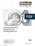 Miele W1918 Operating Manual (EN)