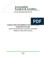 MANTOVANI, D. H. O Ensaio Como Procedimento para Construção de Sentidos Textuais (... ) Tese, 2013