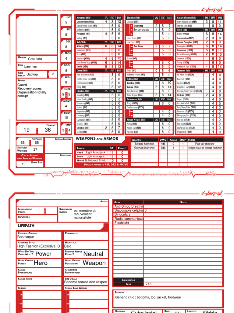 Comprehensive Skills and Attributes Guide | PDF