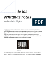 Teoría de Las Ventanas Rotas - Wikipedia, La Enciclopedia Libre