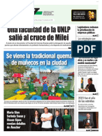 Una Facultad de La UNLP Salió Al Cruce de Milei: Se Viene La Tradicional Quema de Muñecos en La Ciudad