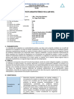 Silabo - AR1001 - PROYECTO ARQUITECTONICO VIII - A (ARQUITECTURA URBANA)