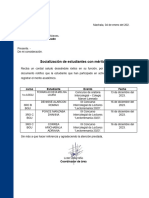 Oficio NÂ° 009 - Esrduandites Con Meritos