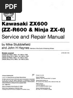Haynes ZX600D-E - Service Manual | PDF | Motorcycle